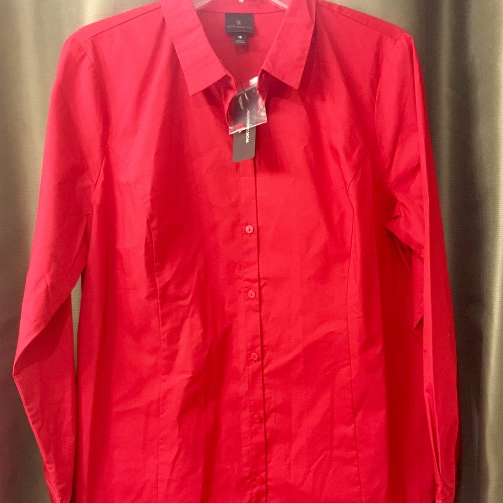 Red worthington button up